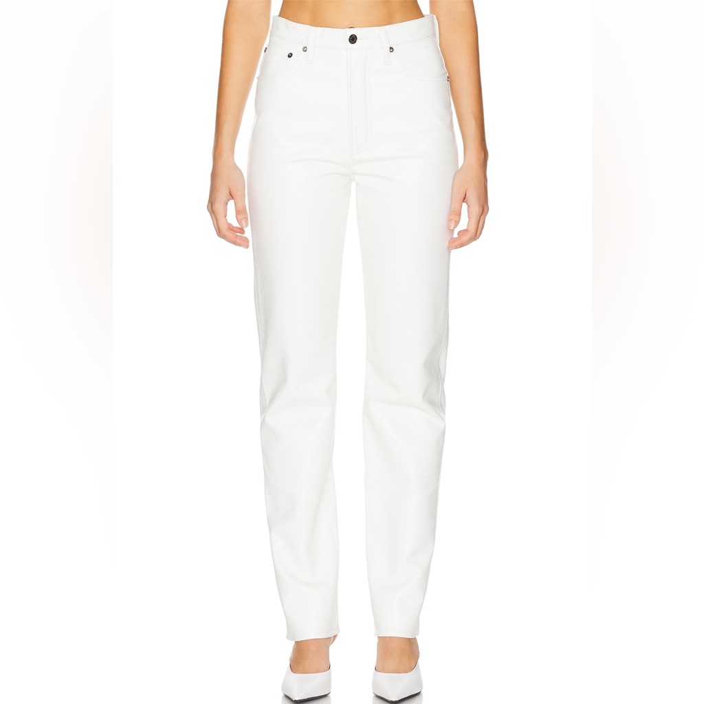 Agolde Women's Straight Leg White Jeans